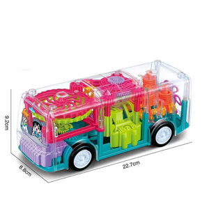 ماشین اسباب بازی اتوبوس چرخ دنده ای موزیکال و چراغ دار Gear Light Bus Toy_اسباب بازی